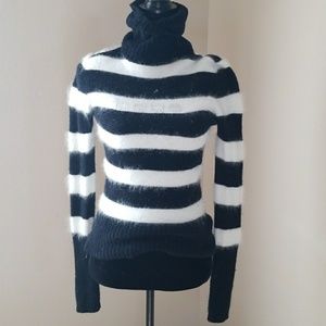 BEBE ANGORA STRIPE SWEATER
